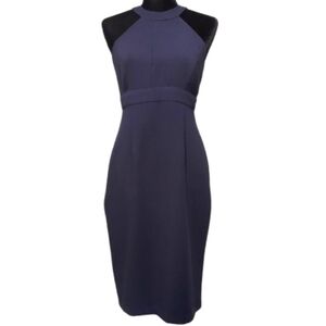 BCBGENERATION Women's Dark Blue Sleeveless Fitted Silhouette Dress Size 4
